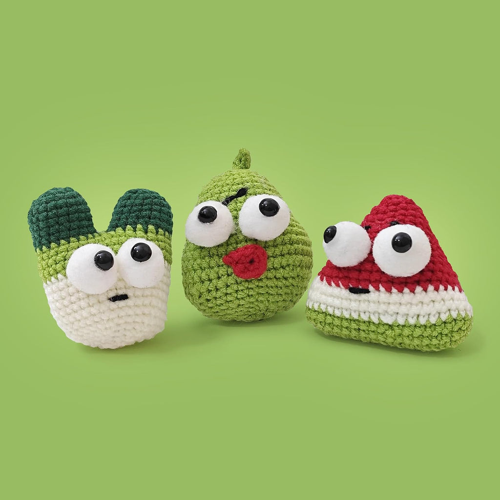 Kovarela Crochet Kit for Beginners, Plant Family Amigurumi with Video
