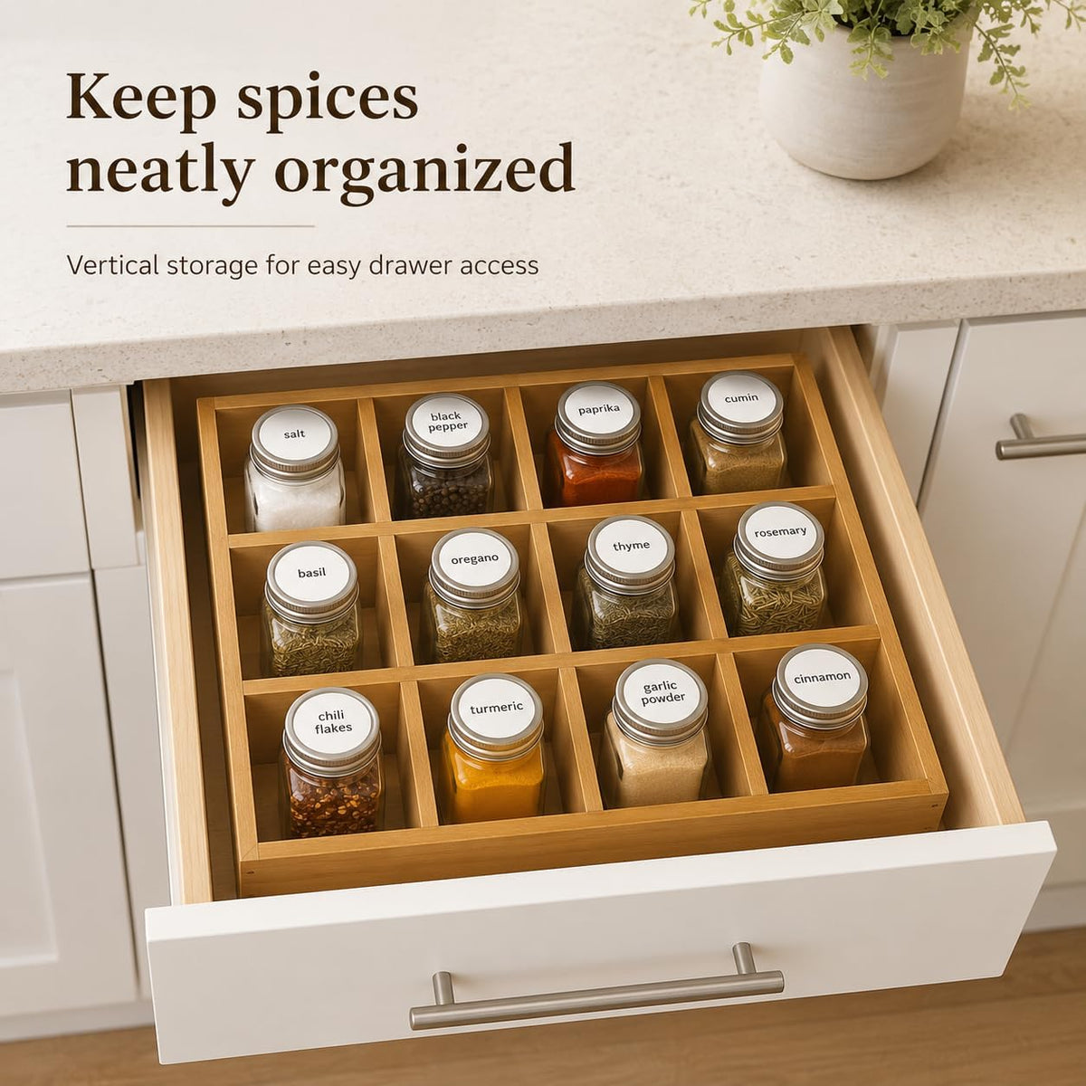 2 Pack Wooden Sorting Trays, 12-Compartment Organizer Boxes