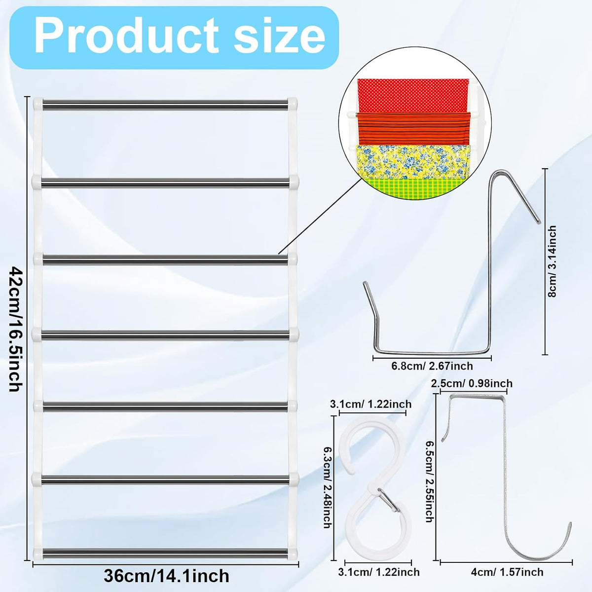 LynxLink Over The Door Fabric Organizer - 21 Shelves for Home