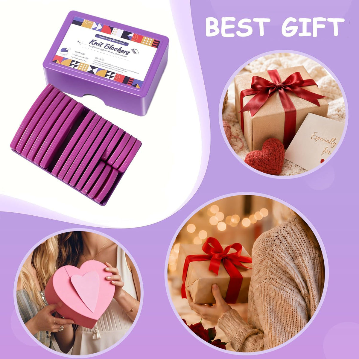 20Pcs Knit Blockers Pins Kit, Knit Blocking Combs for Crochet Knitting
