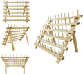 wennuo 60 Spools Wooden Thread Rack/Braiding Hair Rack/Thread Holder