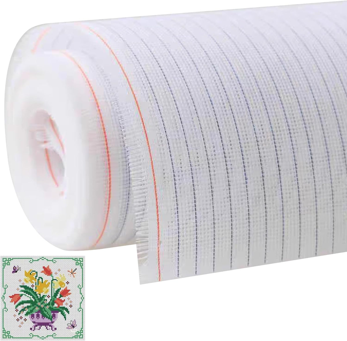 13x20in 14CT Waste Canvas for Cross Stitching, Disposable Cotton Cross