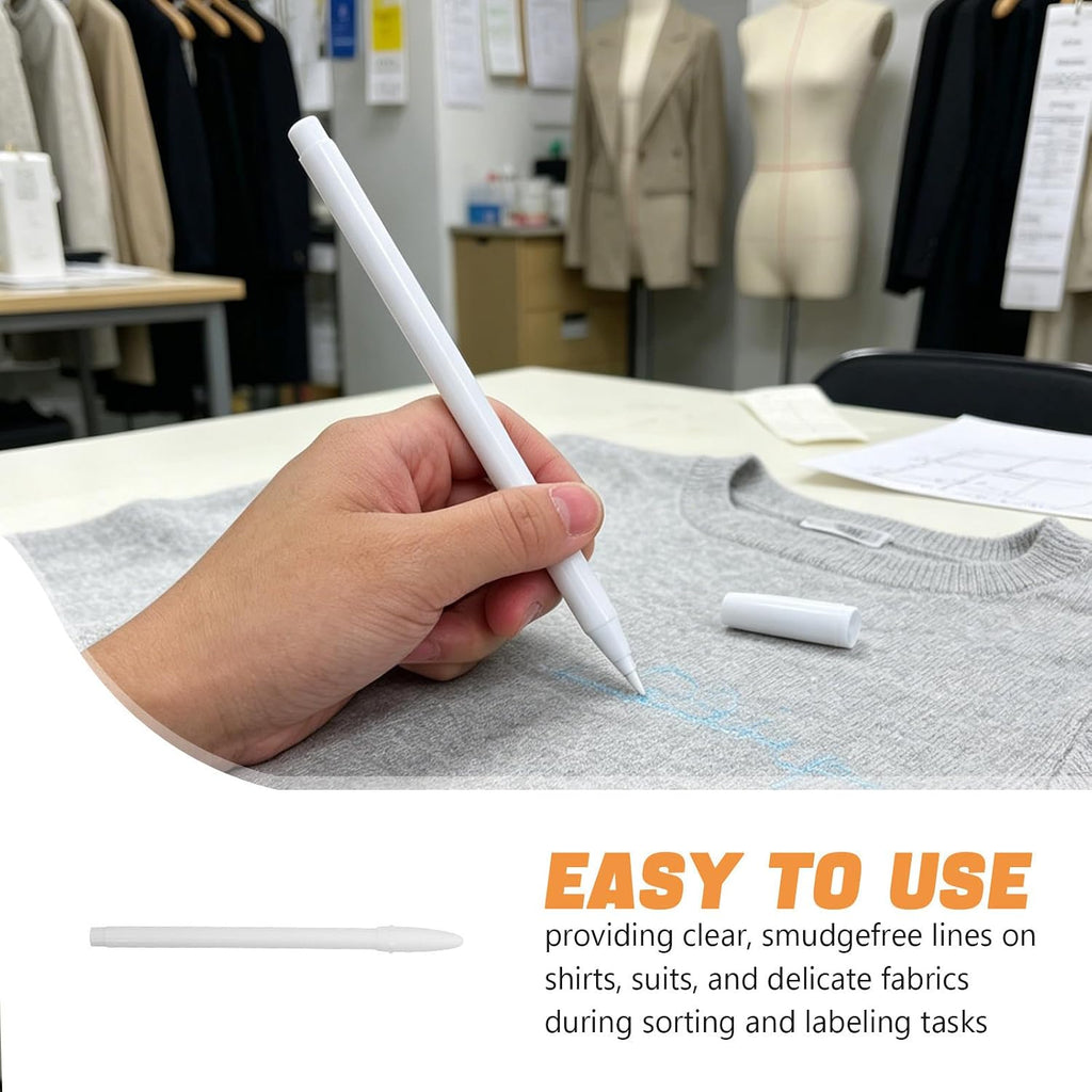 10pcs White Washable Fabric Marking Pens for Sewing Clothes, Set