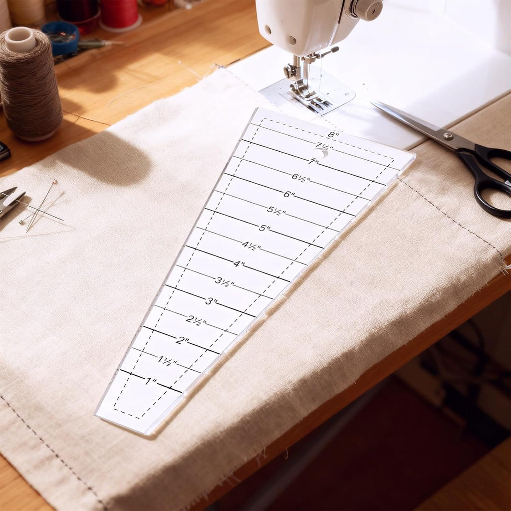 Quilting Ruler, Acrylic Dresden Template, 8.1 X 3 X 0.12 in