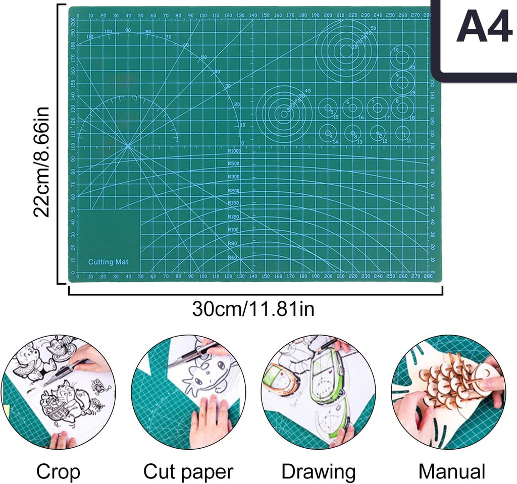 TORMEN Self-Healing Cutting Mat, Double-Sided Rotary Mat 11.81 in