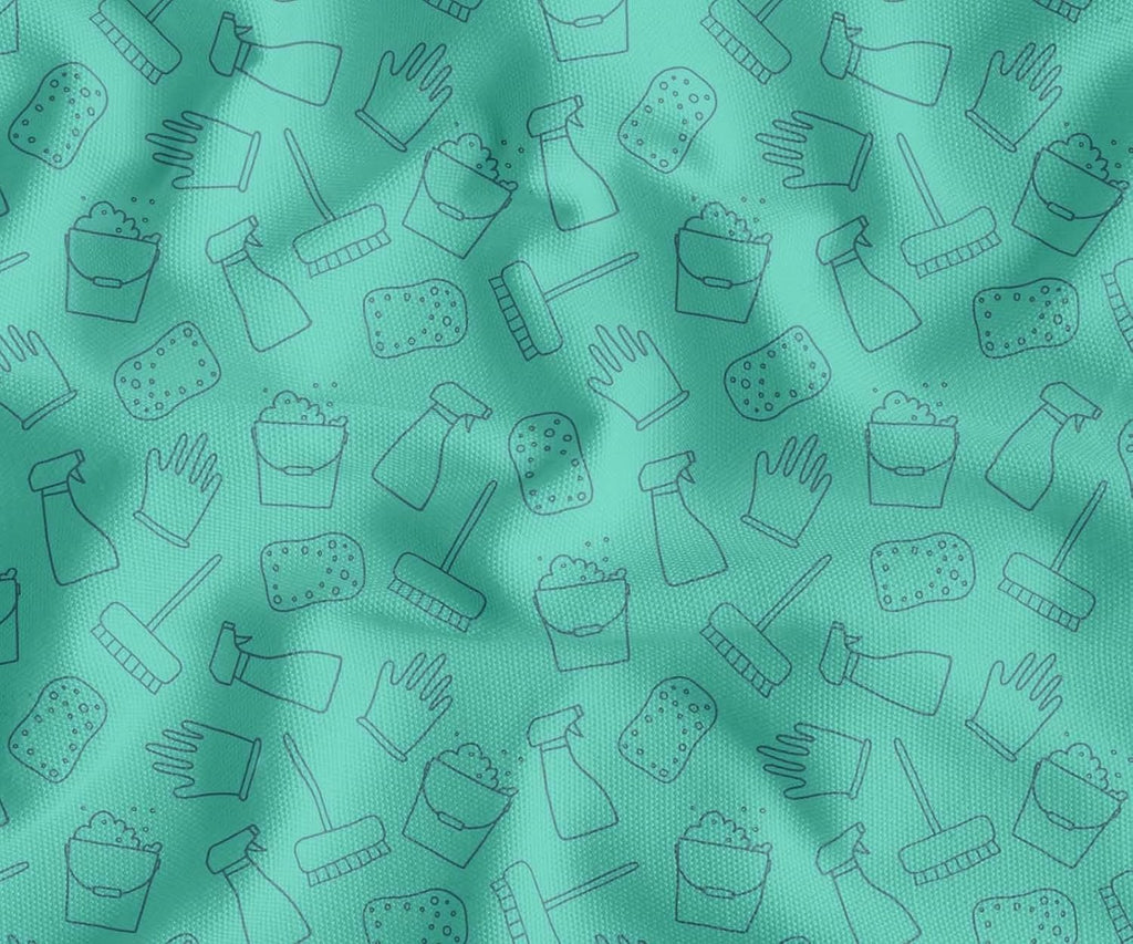 Soimoi Cotton Canvas Green Fabric - by The Yard - 42 Inch Wide