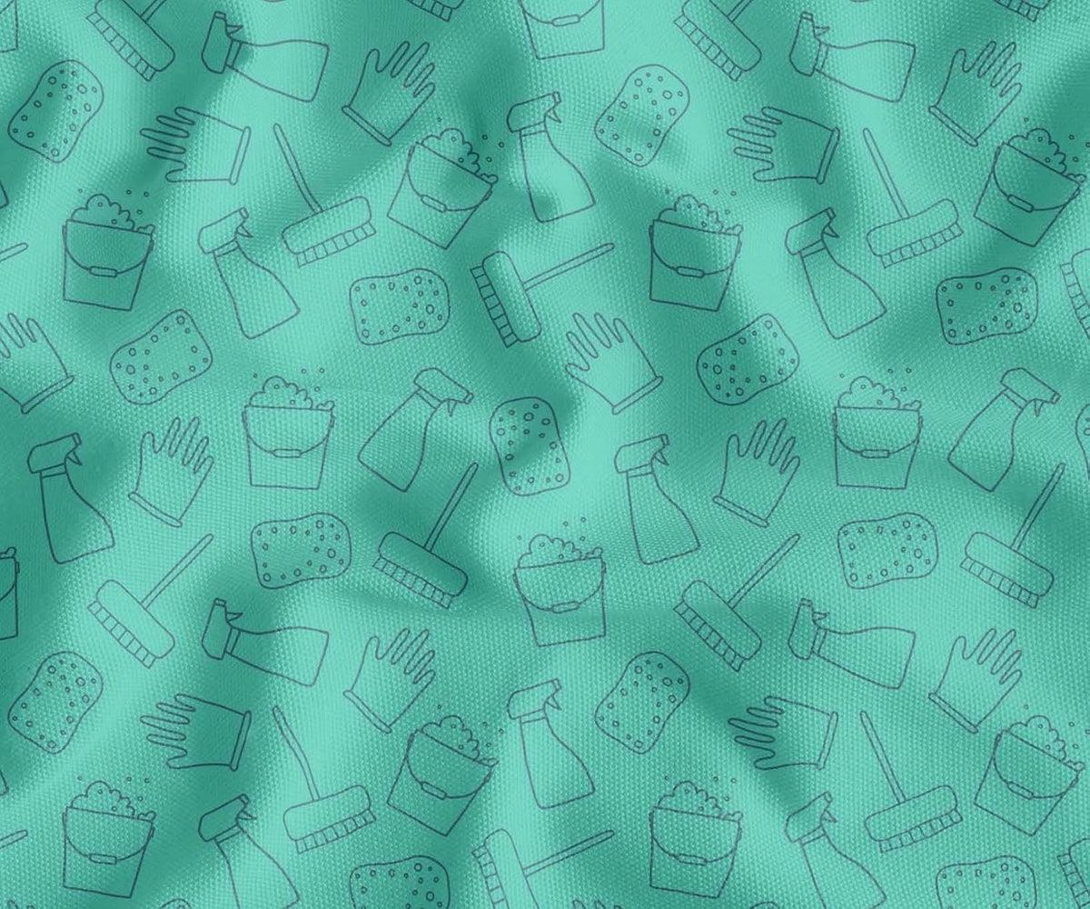 Soimoi Cotton Canvas Green Fabric - by The Yard - 42 Inch Wide