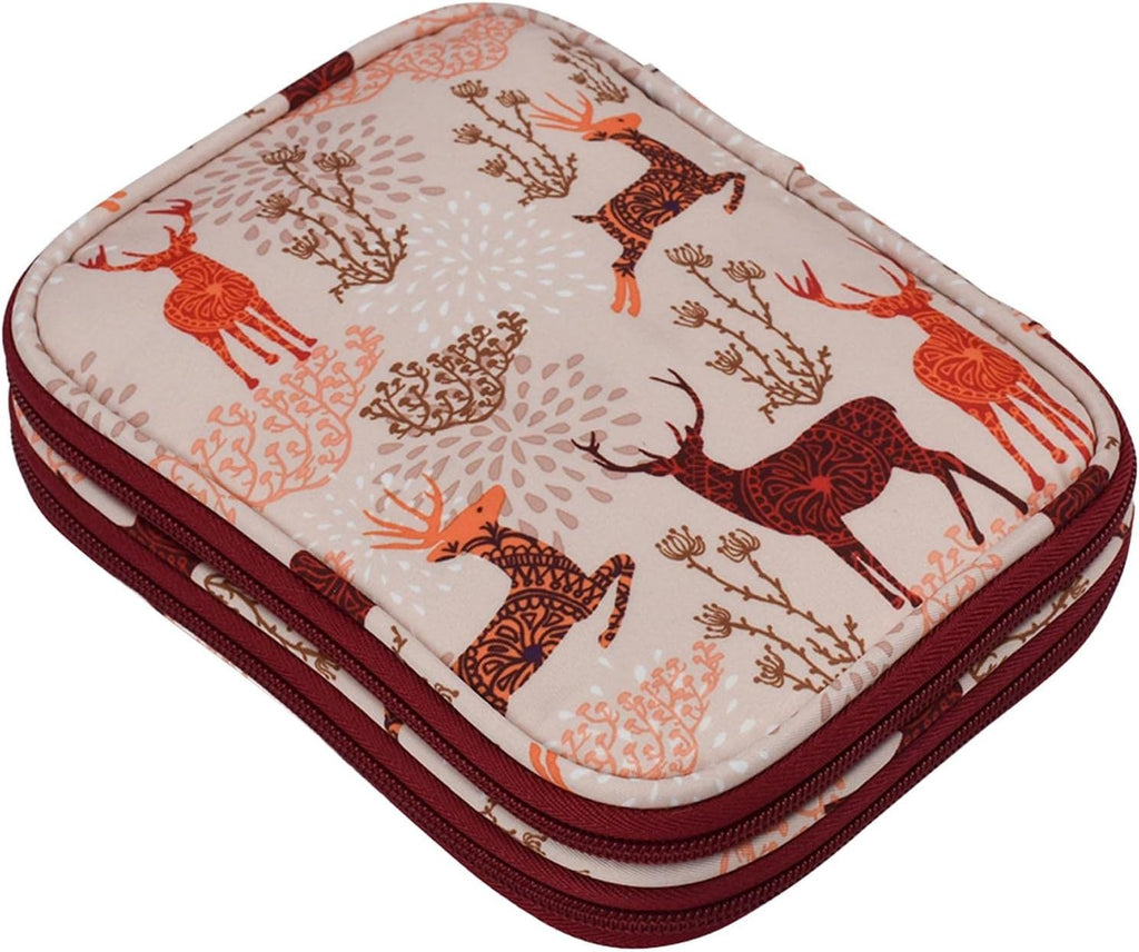 Crochet Hook Case Storage Bag with Tools Organizer Zipper Zipped Pouch