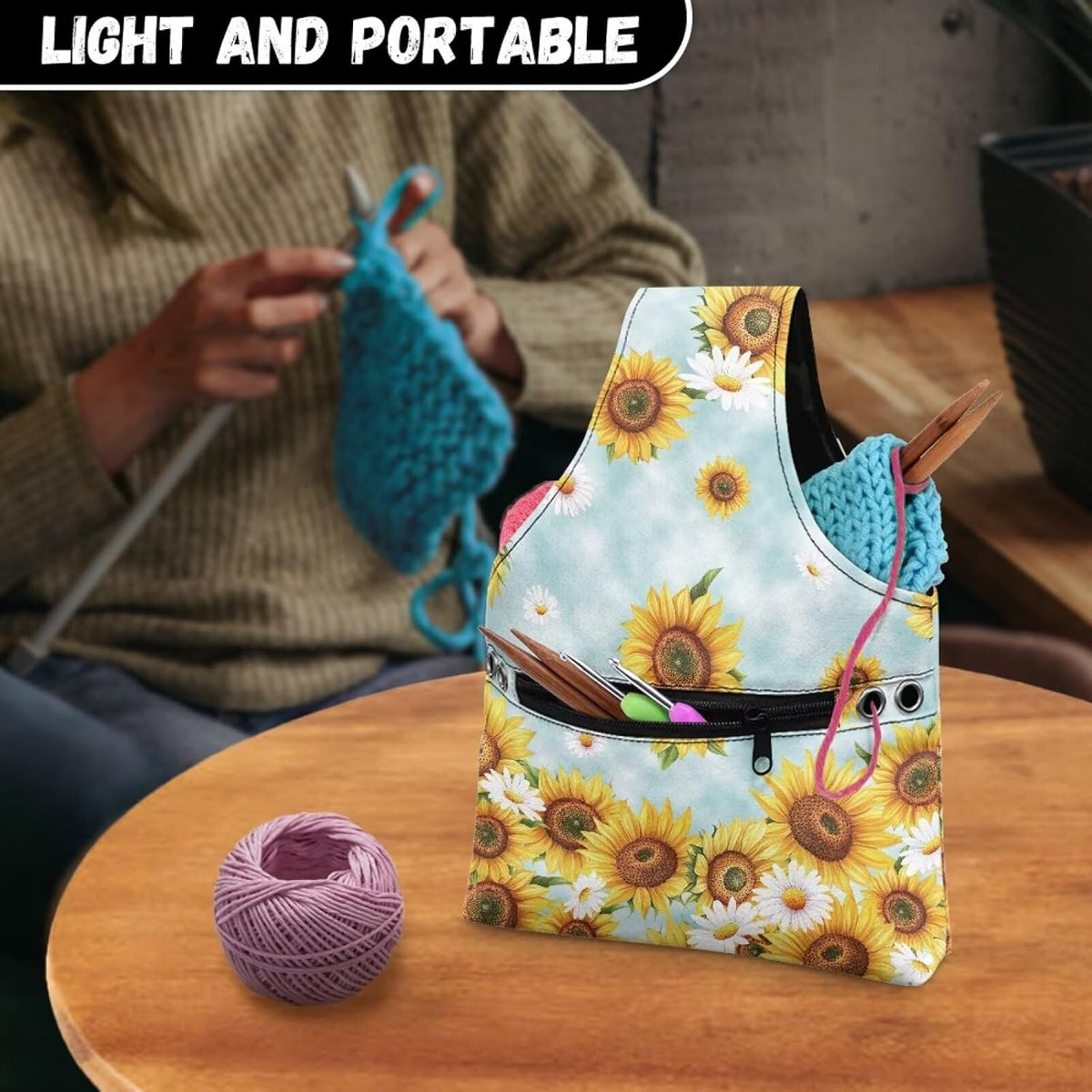 ZCFYGDX Embroidery Tools Sewing Organizer - Fresh Daisy Sunflower