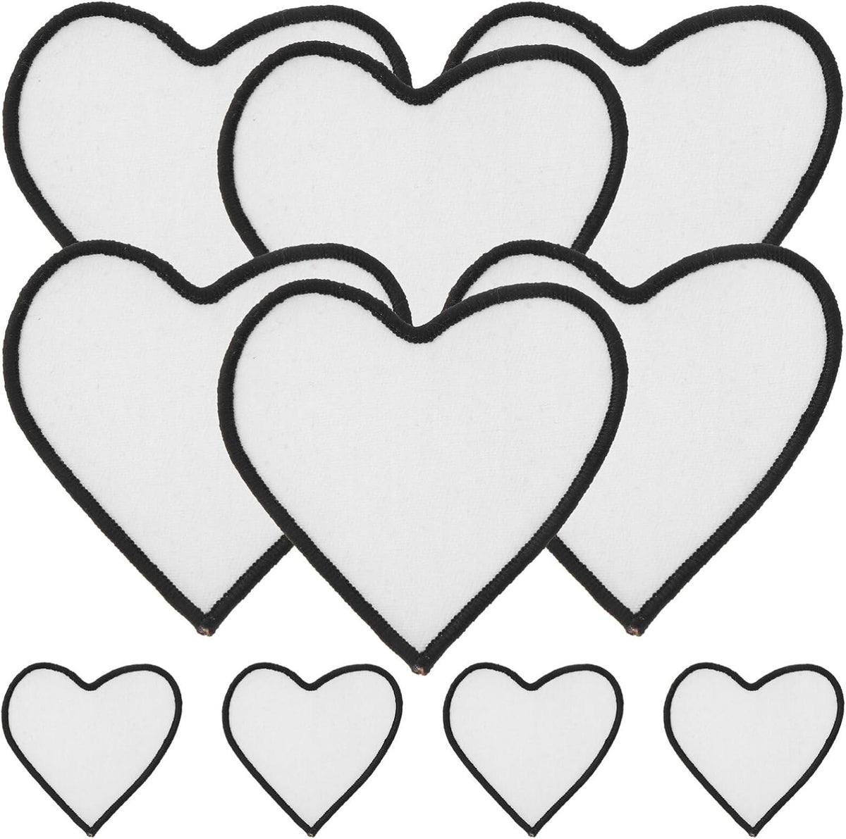 EXCEART Blank Sublimation Patches 10 pcs Iron on Patch Set Non-Woven