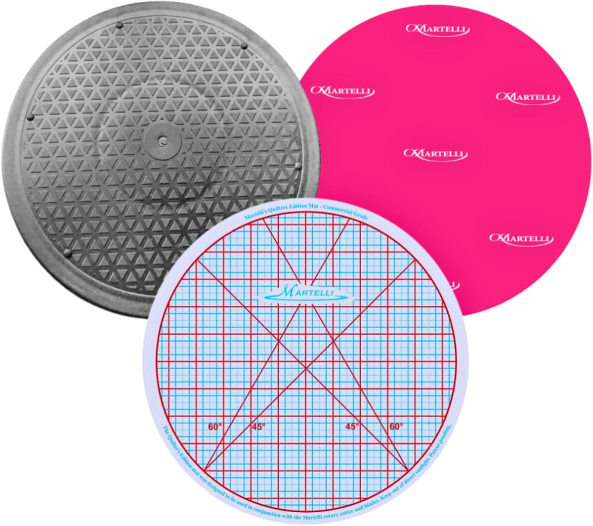 Martelli Round About 12-inch Turntable Set, Rotating Cutting Mat with