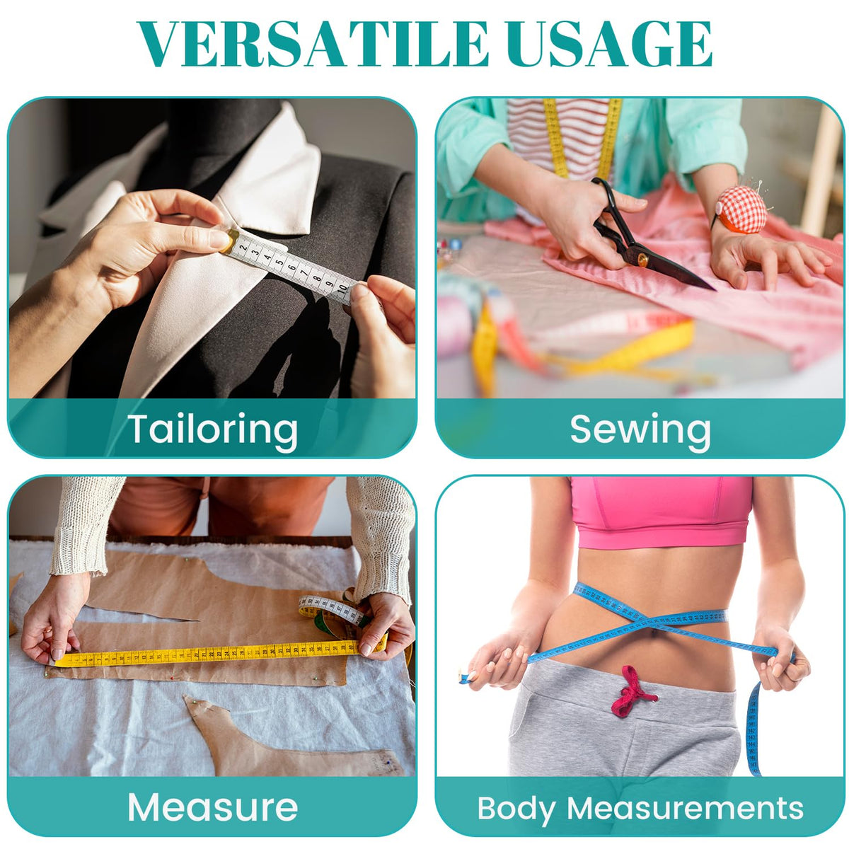 Tape Measure Soft Seamstress Cloth Tailor Body Measuring Tape for