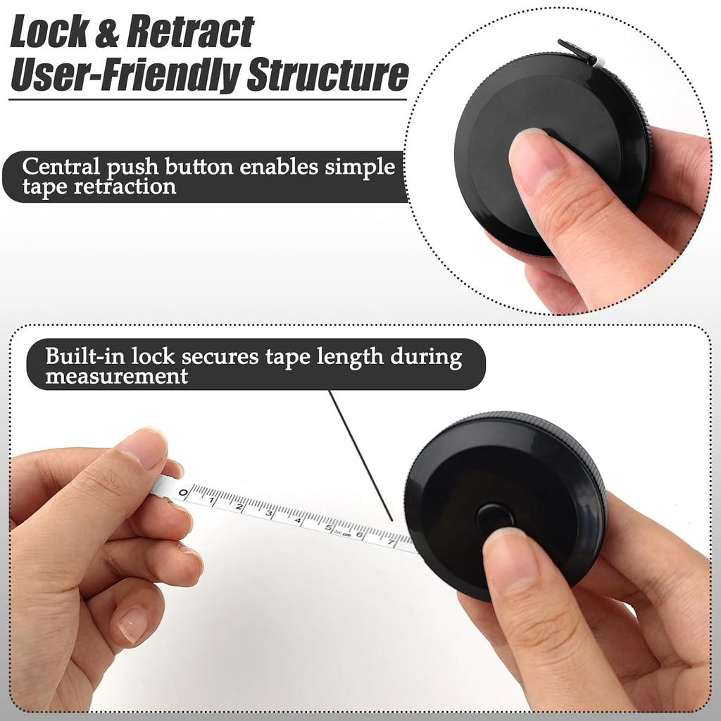 LNAUJS Soft Retractable Tape Measure, 79 Inch 200cm Dual Scale Body