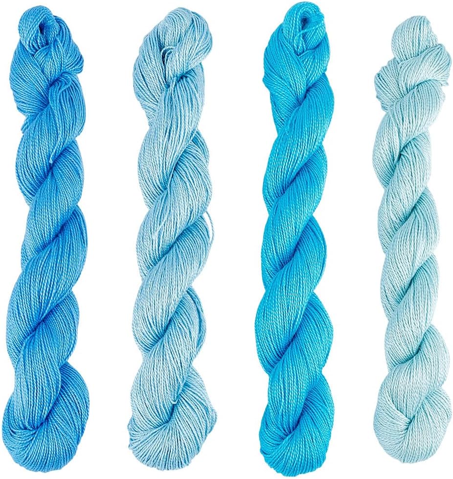 4 Pcs Sashiko Thread Sashiko Skein 4 * 100M(109 yds) Pure Cotton