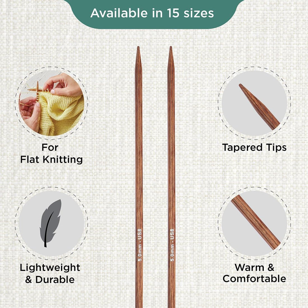 KnitPro Ginger Single Pointed Needles 10" (25cm) | US Size 8 (5mm)
