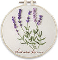 Embroidery Kit, Squirrel Lavender Flowers Garden Awesocrafts Full