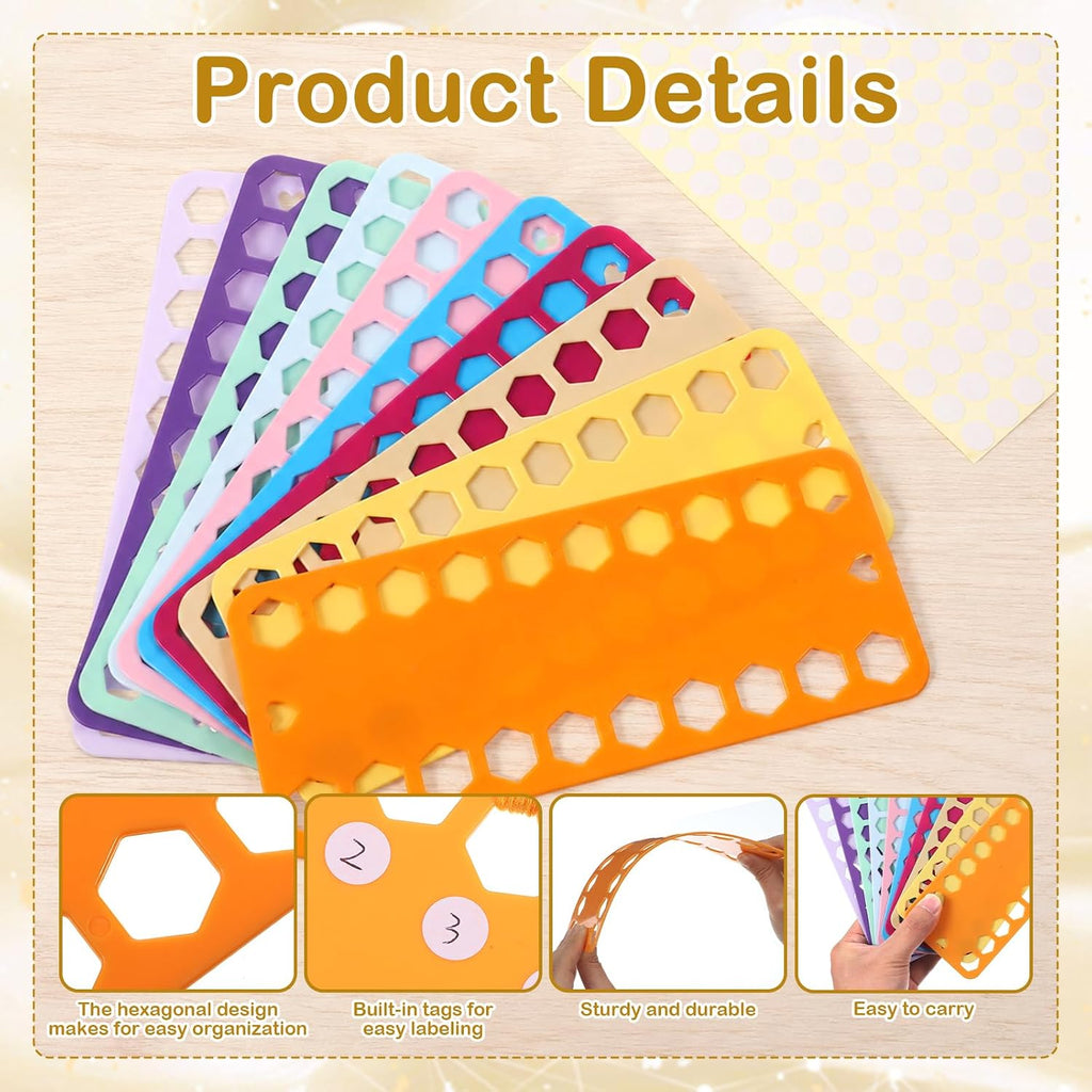 10 Pcs Cross Stitch Thread Organizer, 10 Color Plastic Floss Bobbin