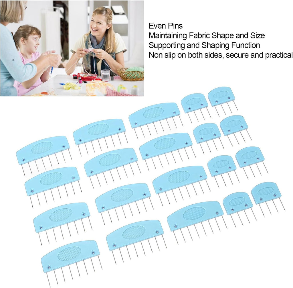 Asixxsix 20PCS Knit Blocking Pins Kit 0.8 inch Pin (Sky Blue)