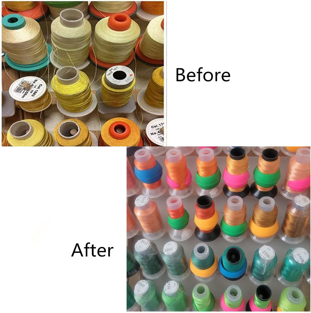 100pcs Thread Spool Savers - Prevent Thread Tails from Unwinding for