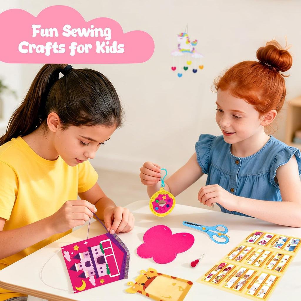 MGparty My First Sewing Kit for Kids - 8 Easy DIY Sewing Crafts with