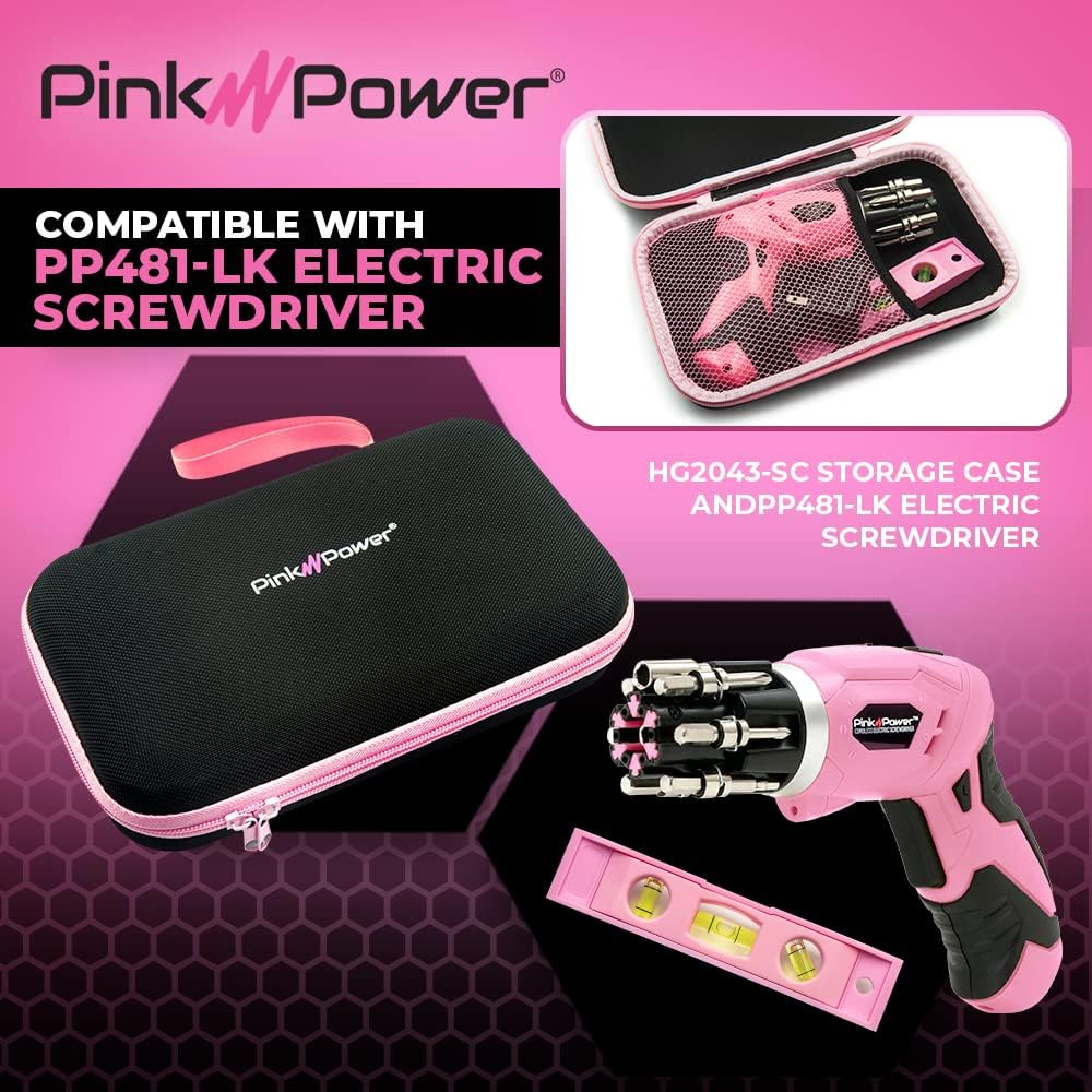 Pink Power Storage Case for Cordless Electric Scissor and Box Cutter