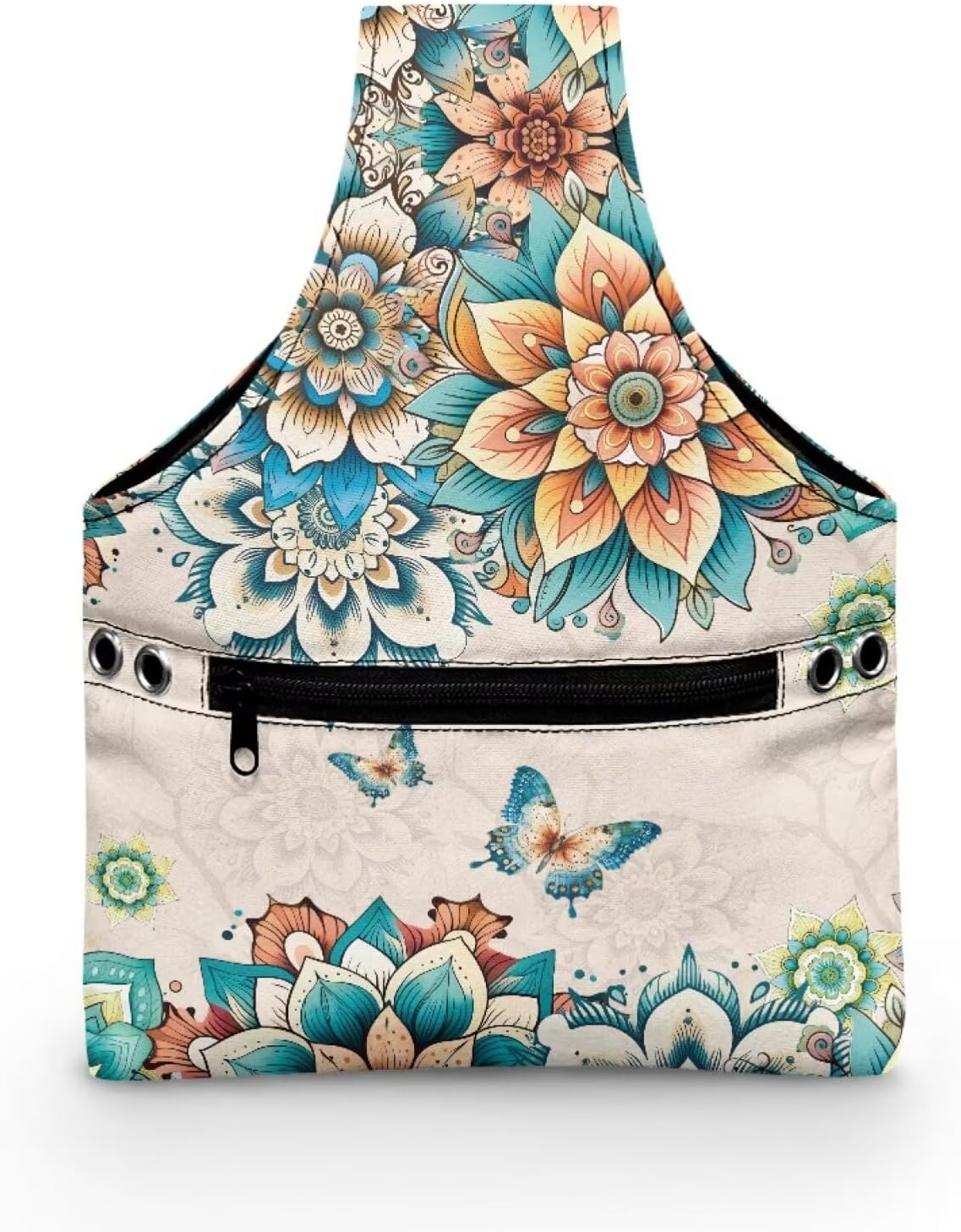 Viewamoon Western Mandala Flower Sewing Kit Storage Bag with Handles