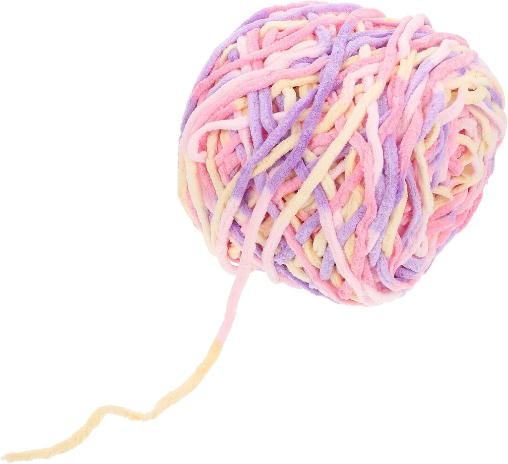 Polyester Crochet Yarn for Beginners, Single Strand Glossy Crafting