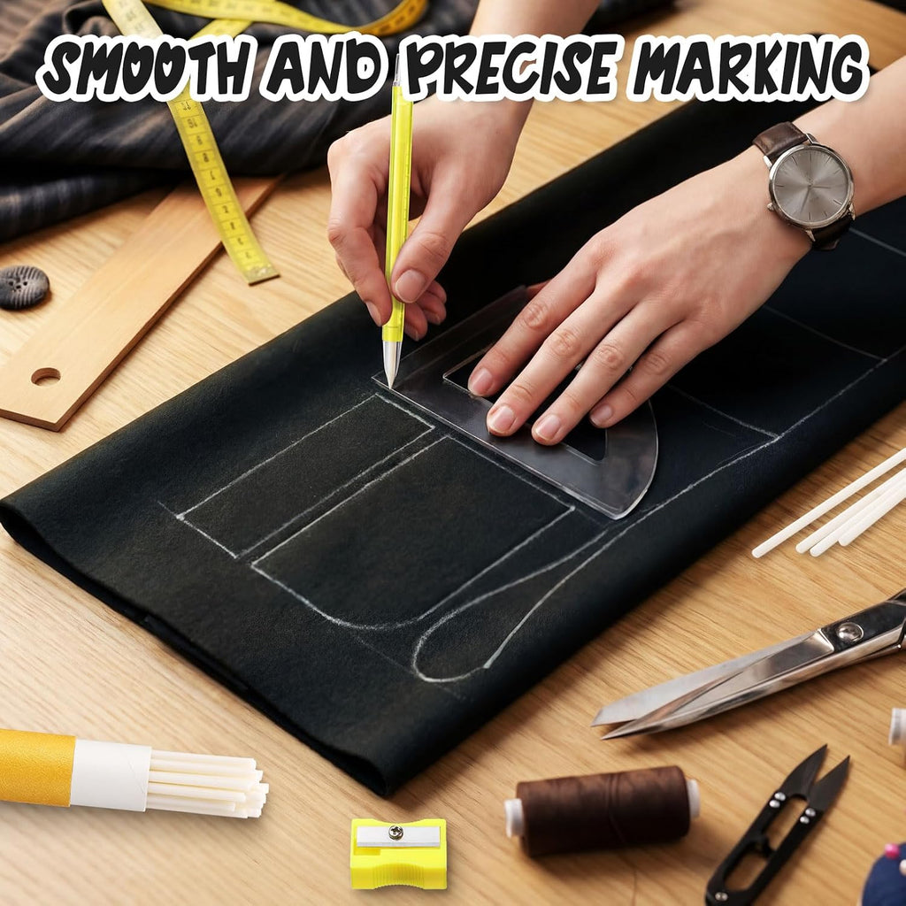 Motiskyy 56 Pcs Chalk Pencil Refillable Cartridge Set, Sewing Tailors
