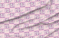 Spoonflower Fabric Modern Floral Check Pink on Essex Linen