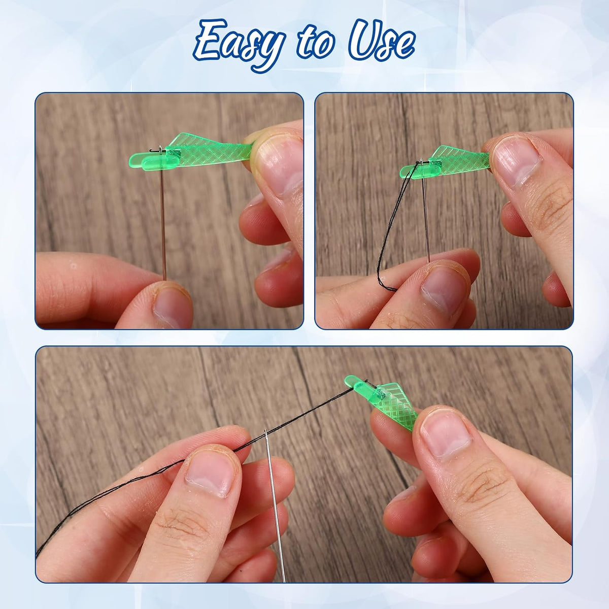 18 Pcs Twin Needles 1 Pcs Needle Threader and 4 Pcs Groove Presser