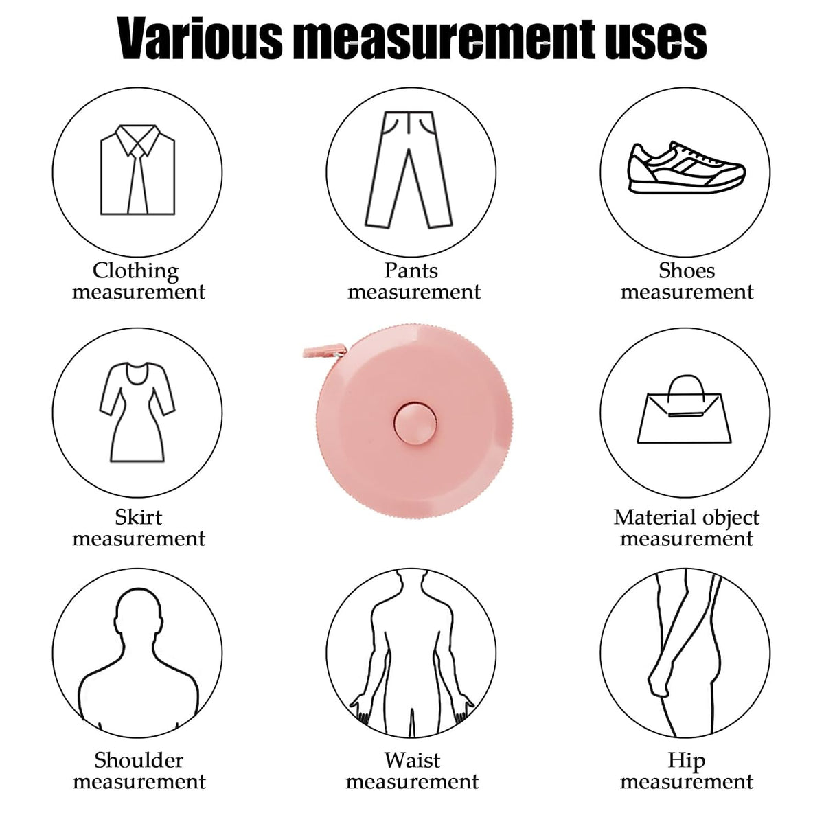 GDMINLO 3 Pack Tape Measure Measuring Tape for Body Fabric Sewing