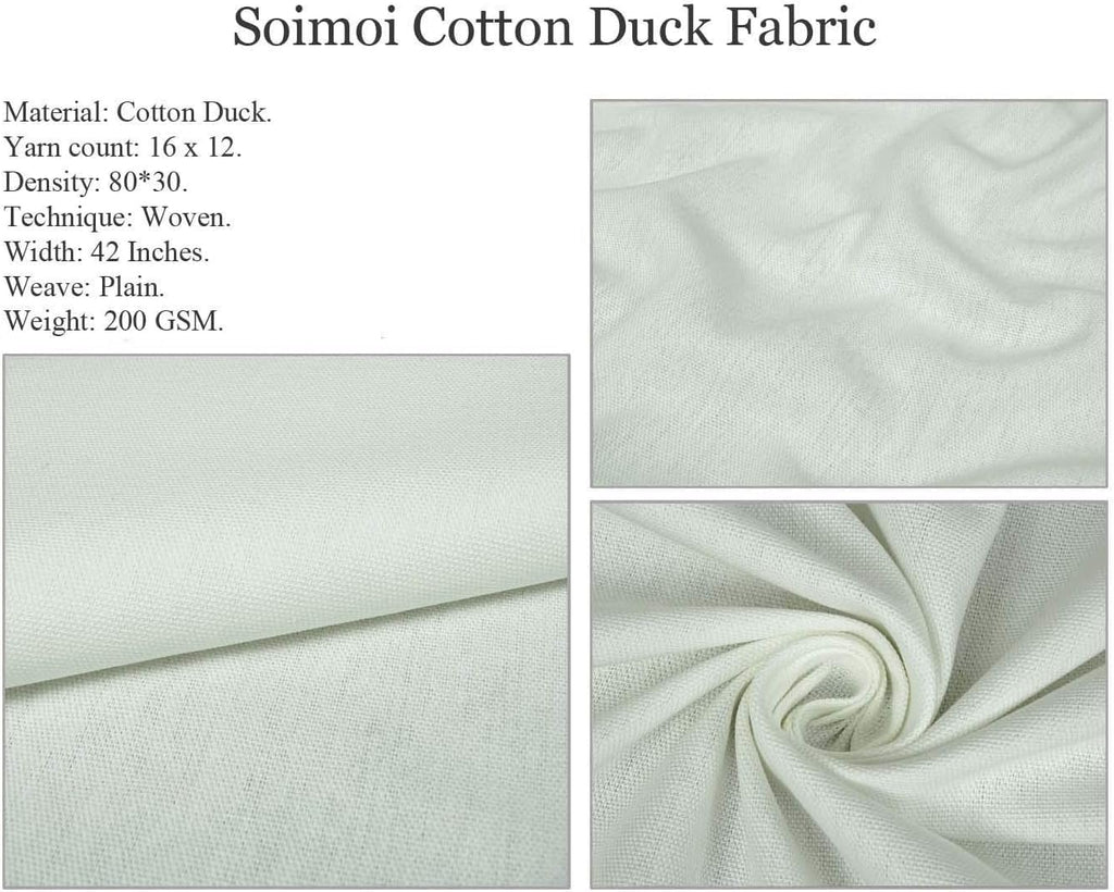 Soimoi Cotton Canvas Fabric - Stripe Print, Olive Green | 42" Wide