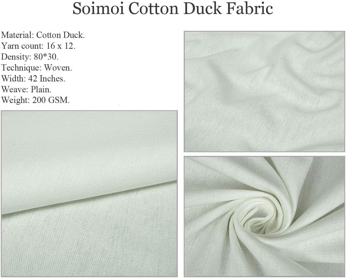 Soimoi Cotton Canvas Fabric - Texture Print, Dark Teal Blue | 42" Wide