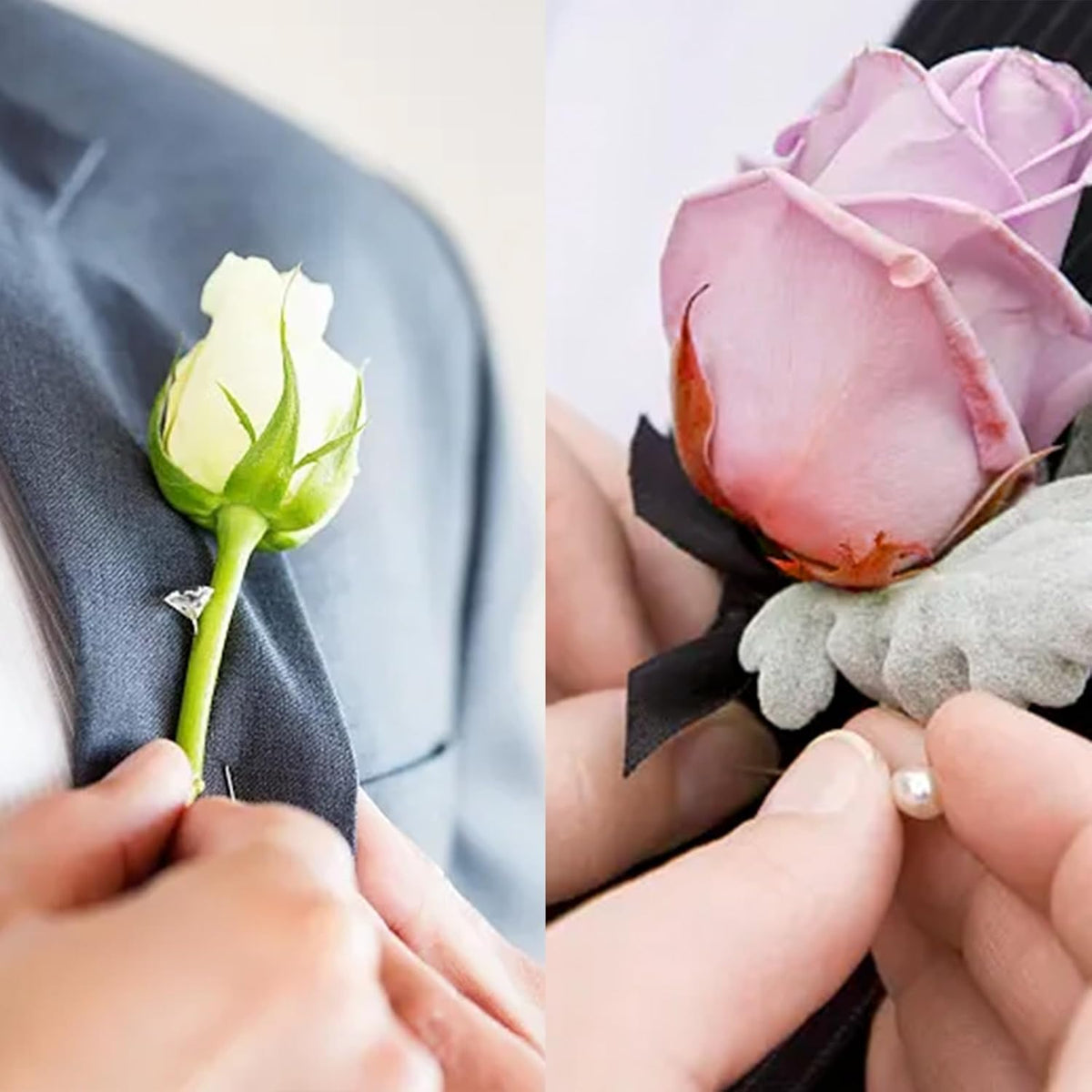 500Pcs 4 Styles Bouquet Pins Flower Pin Pearl Head Pins Crystal