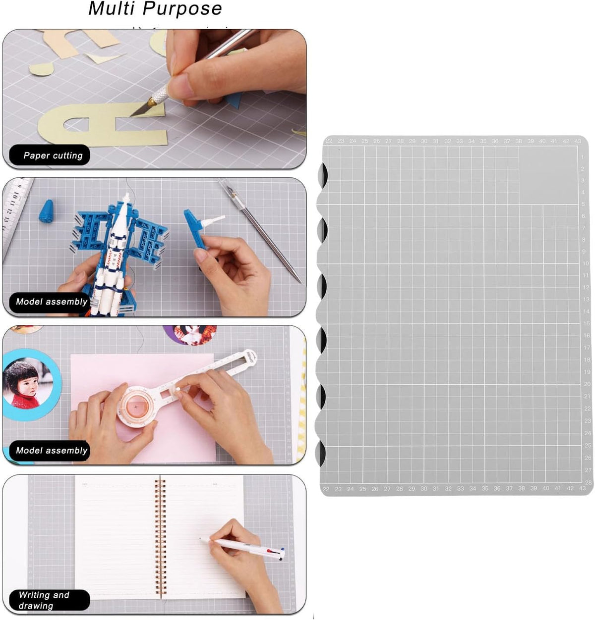 Soft PVC Foldable Cutting Mat Rotating Sewing Mat Smooth Finish