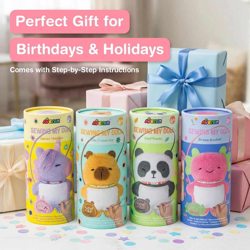 Avenir My First Sewing Kit for Kids Ages 6-8, Girls Beginner Craft Set