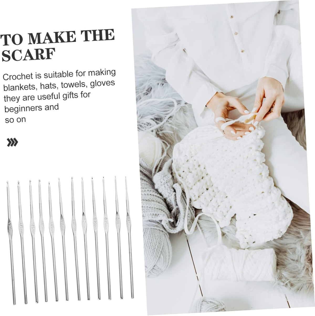 Stainless Steel Crochet Hooks 3 Sets for Beginners Winter Season