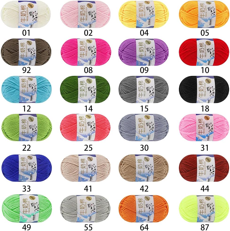2PCS Mini Acrylic Yarn Skeins | 50G Soft Yarn Crochet Knitting for