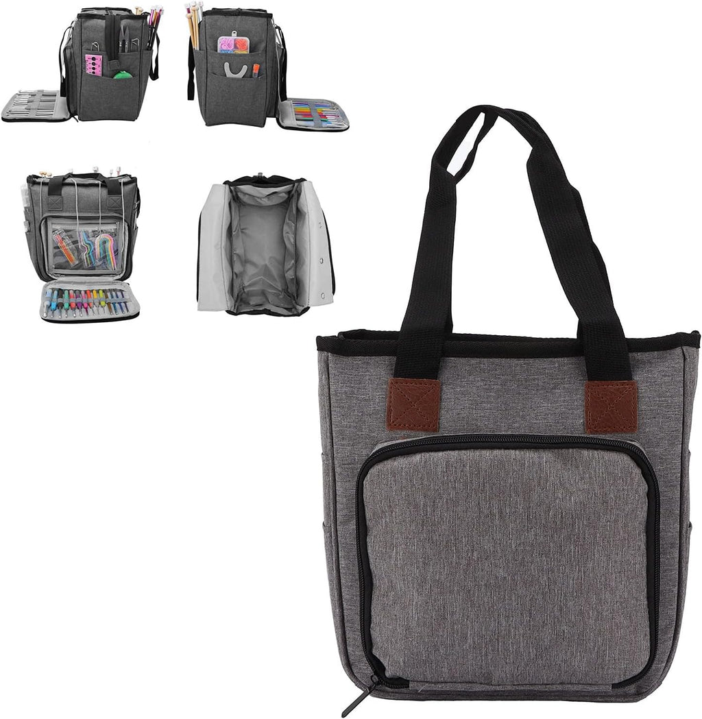 Knitting Tote Bag, Portable Yarn Storage Bag Organizer