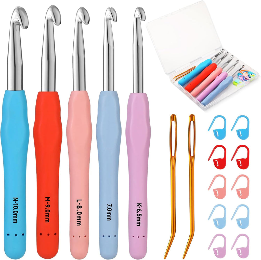 Mayboos 5 Sizes Crochet Hook Set, Large Crochet Hooks