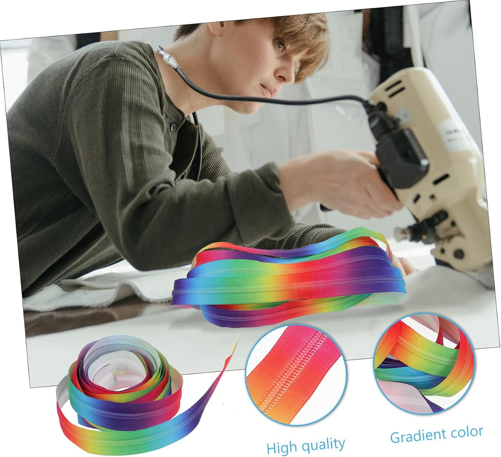Rainbow Nylon Coil Zipper for Cushion Covers and Repair Projects