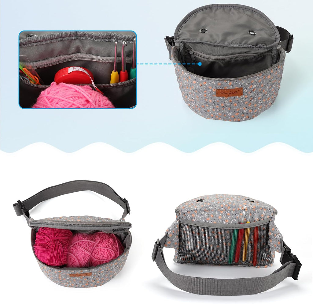 Yarn Crossbody Waist bag Small Yarn Storage Organizer for Yarn