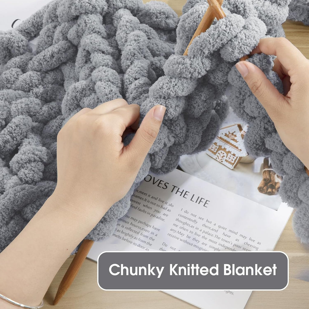 MABOZOO Assorted Chunky Yarn for Hand Knitting 8 Pack, Fluffy Jumbo