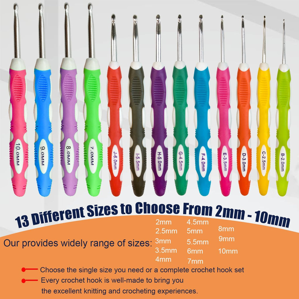 Mdoker Size M/13(9mm) Crochet Hook,Extra Long Crochet Hooks Needles