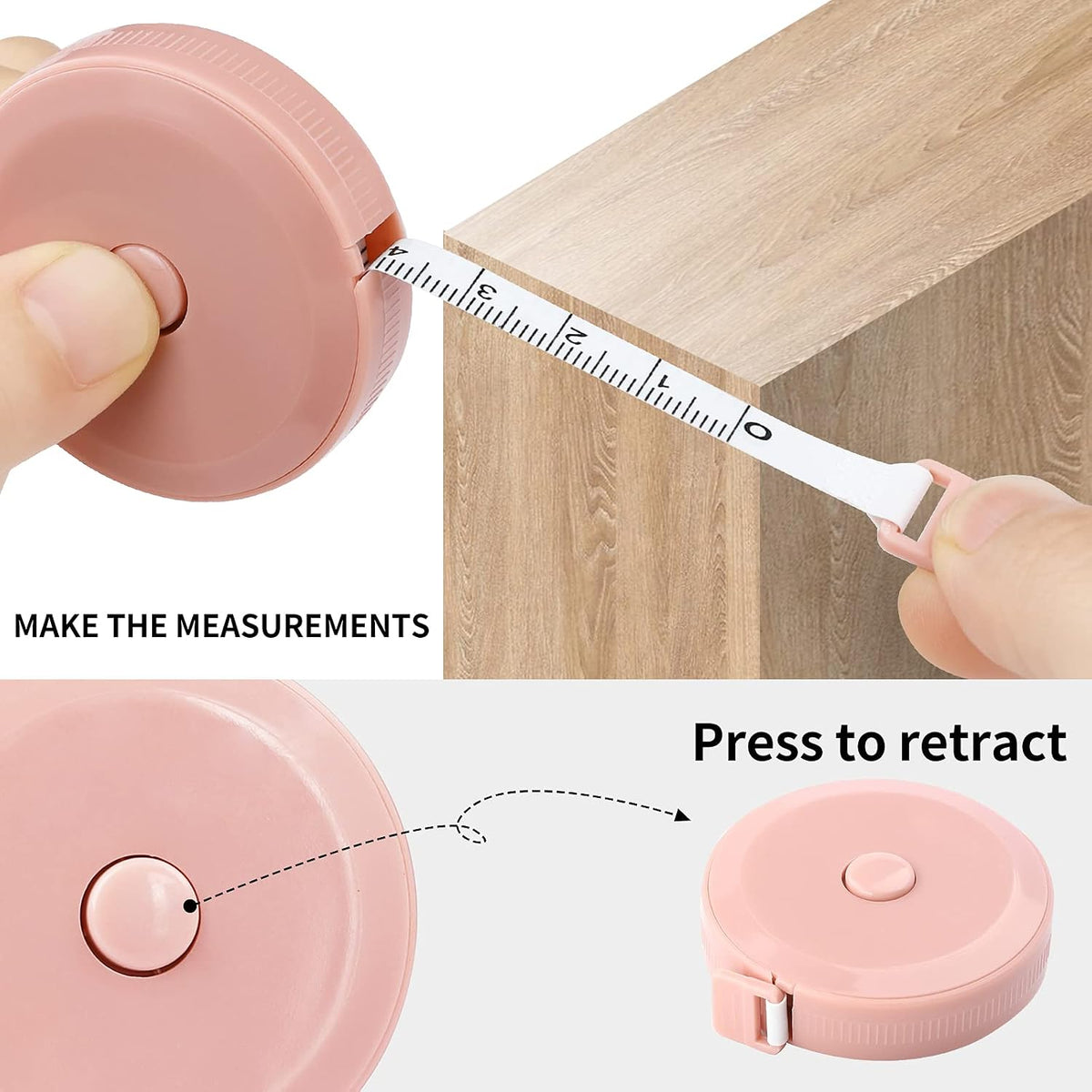 12 Pack Soft Retractable Measuring Tape