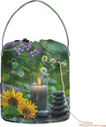 YETTASBIN Zen Basalt Garden Yarn Storage Bag, Large Crochet Knitting