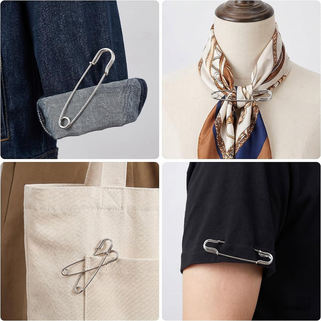 Large Safety Pins Assorted Sizes Clothes 60Pcs Heavy Duty 3 Sizes