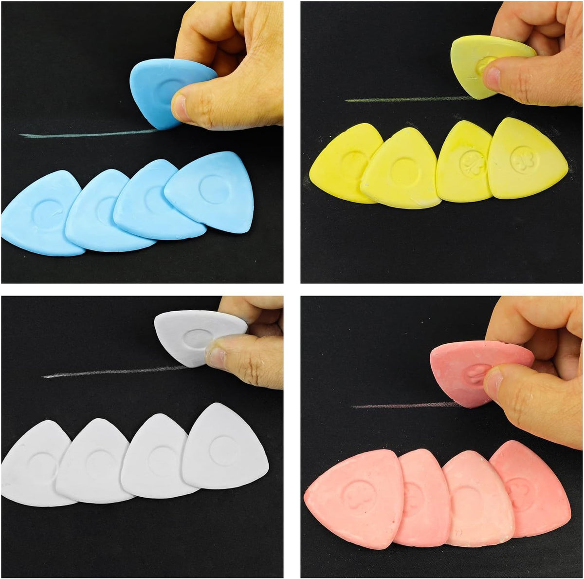 10Pcs Triangle Tailors Chalk,Tailor's Sewing Fabric Chalk