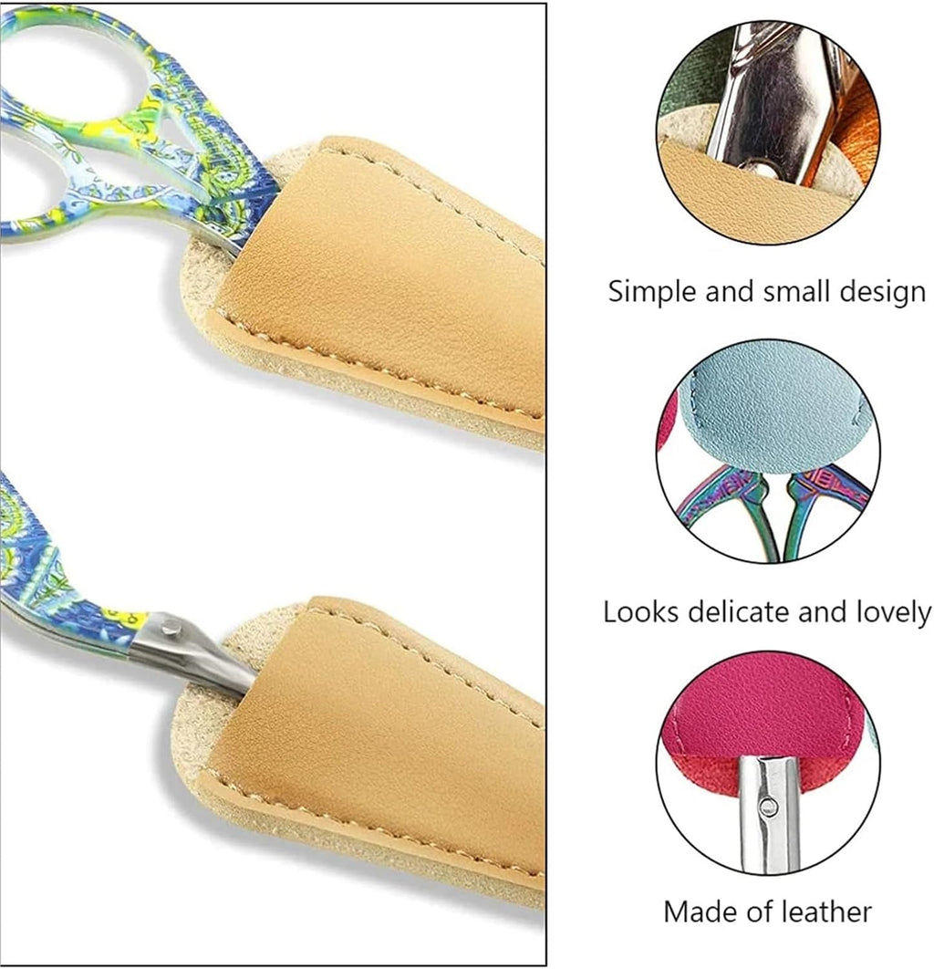 Scissor Sheath 40PCS Scissors Sheath Safety Leather Cover Protector