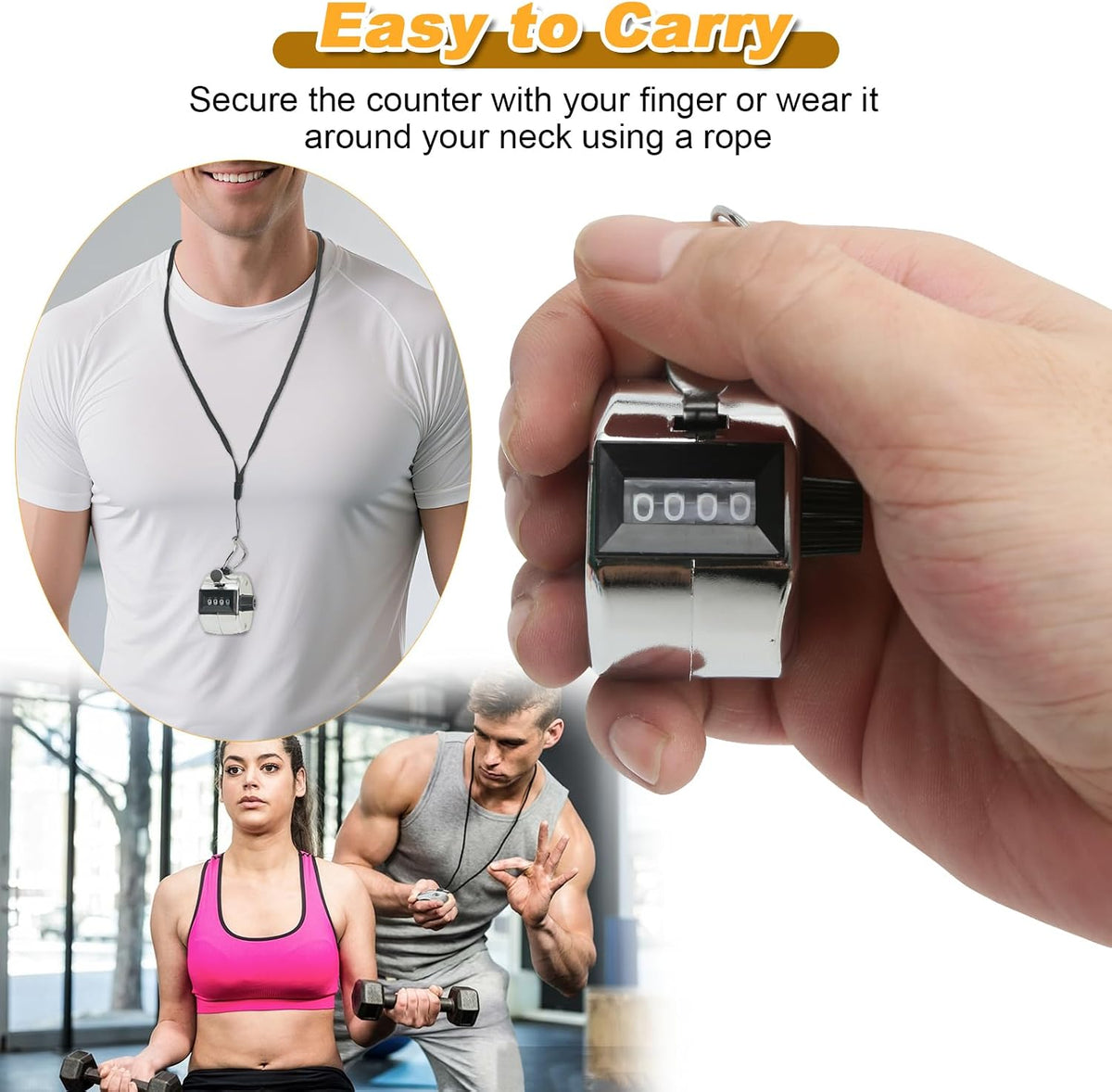 2 Pcs Clicker Counter, Hand Tally Counter with Large Display